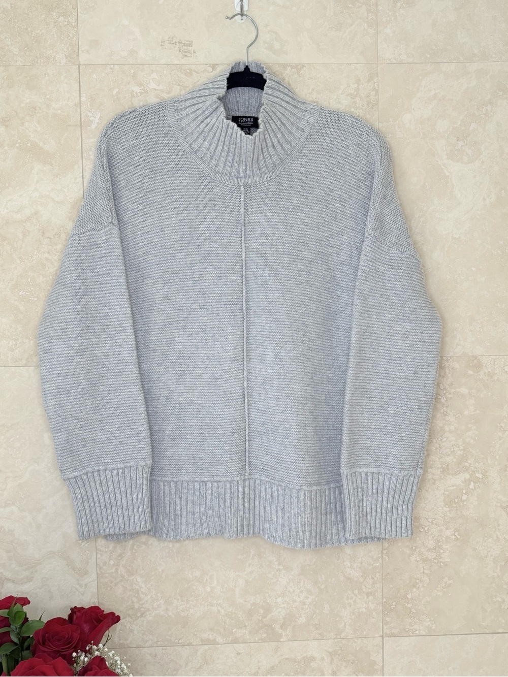 Jones New York Signature Chunky Knit Mock Neck Sweater XL